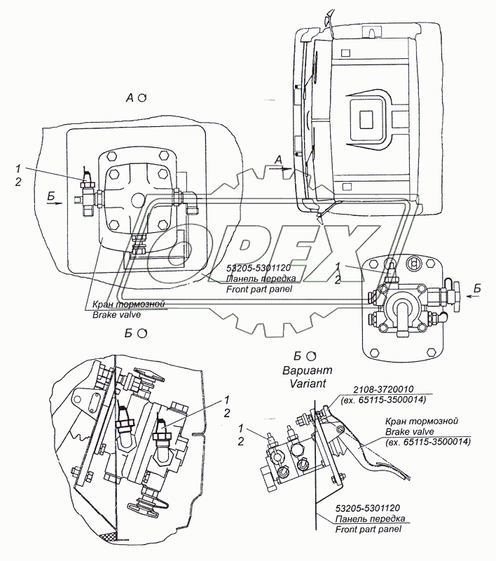 4308-3830002 Установка датчиков аварийного давления воздуха